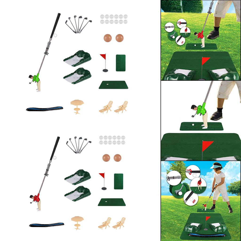 Kids golf club set barnas minigolf leketøy utstyr innendørs utendørs sport