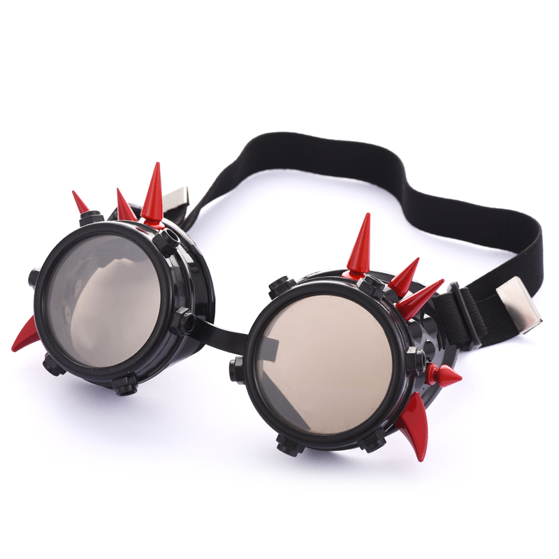 Steampunk Goggles Vliegende Scooter Helm Bril Koele Klinknagel Steampunk Spikes Bril Cosplay Lassen Punk Accessoires Gothic