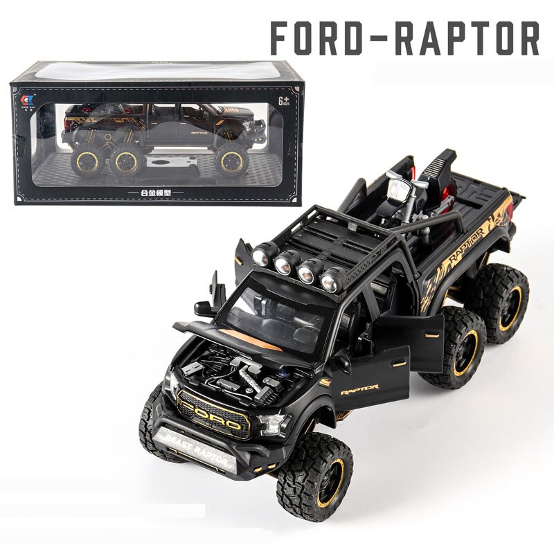 1:24 ford f150 Modello di Auto In Lega Auto Giocattolo Pressofuso Modello di Auto Tirare Indietro Da Collezione Giocattolo dei bambini di Trasporto libero: support Matte black