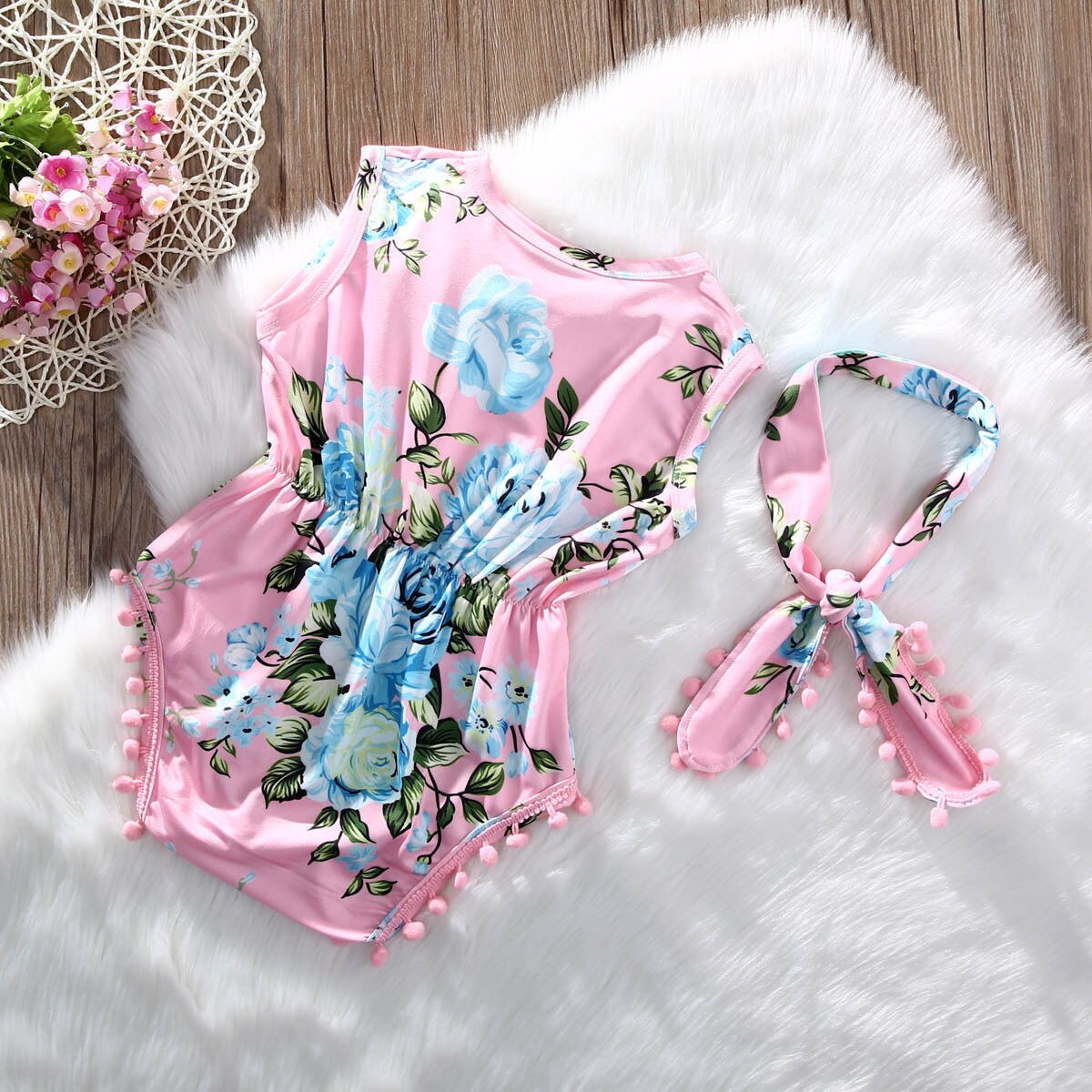 Pudcoco meisjes jumpsuits 0-24m schattige babymeisjes bloemen romper trui jumpsuit zonnepak outfits kleding