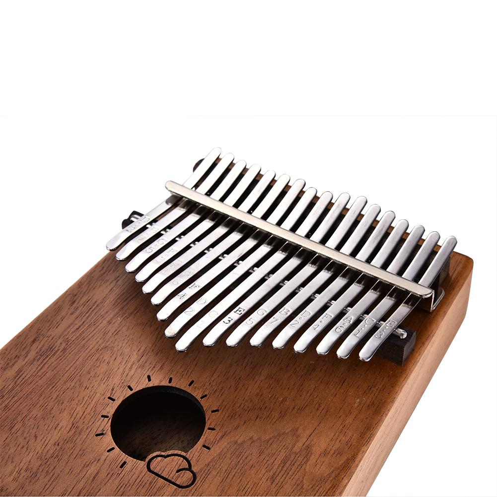 Piano Kalimba Mbira Calimba de 17 teclas, Pulgar de caoba sólido africano, dedo con bolsa, teclado, instrumento Musical de madera Marimba