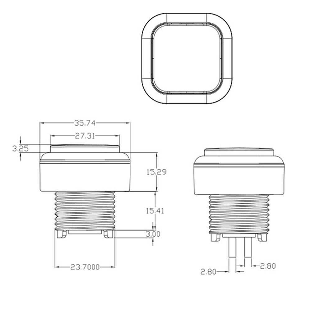 10 stücke 35mm 50mm 5V 12V LED Licht drücken Taste Platz Klar Schalter Für Slot Arkade spiel Maschine Flipper Teil Fabrik