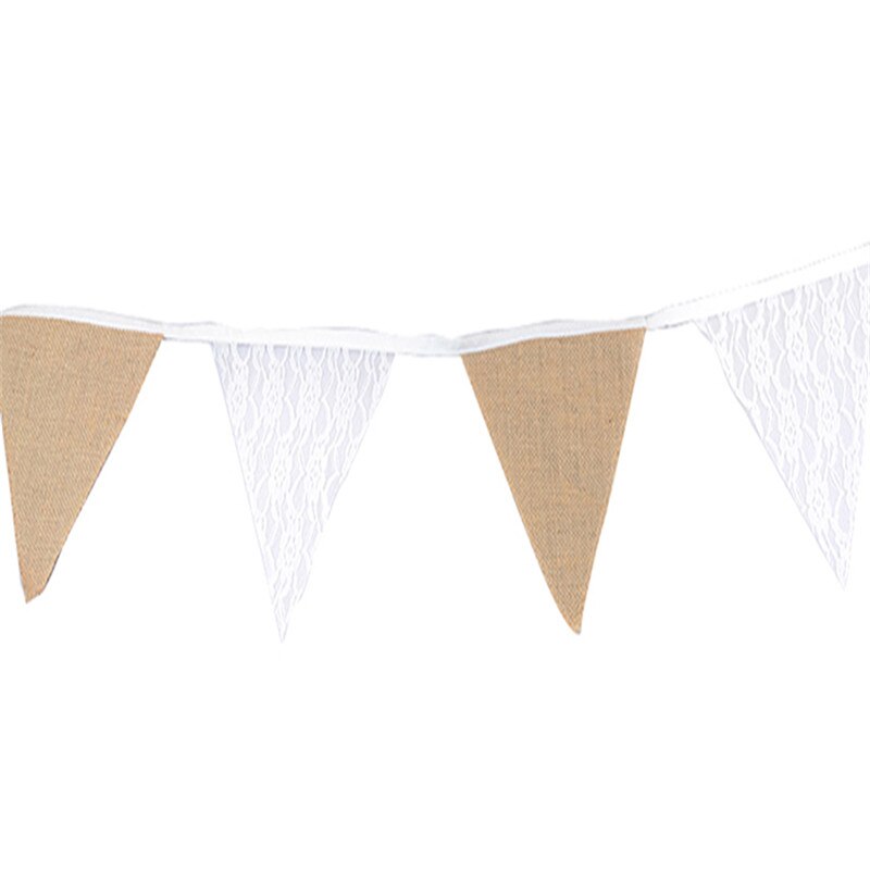 G2PLUS Happy Birthday-slinger, linnen, vintage vlaggetjesslinger, driehoek verjaardag, vlaggetjesslinger met wit, Happy Birthday, voor verjaardag, feestdecoratie