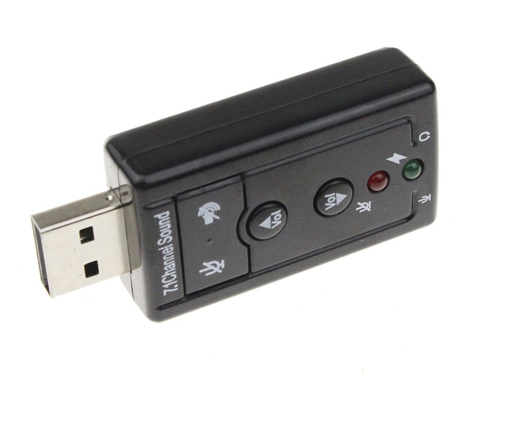 Mini External USB Sound Card 7.1 Channel 3D Audio Adapter Converter +3.5mm Headset Microphone For PC Computer Desktop Notebook