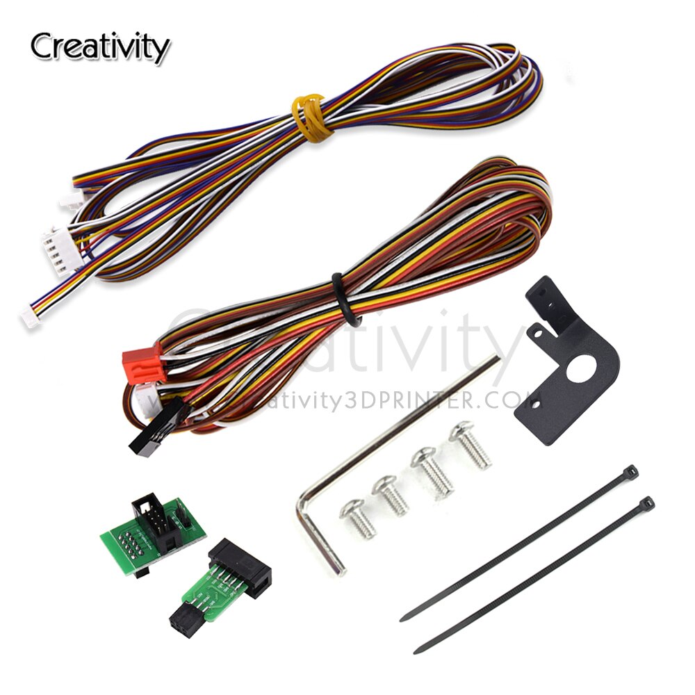 3d printerdele bl touch kabel forlængerledning 1.5 meter 3d touch automatisk nivelleringssensor til ender 3/ ender 3 pro/ ender 5/cr10: Kabelsæt med plade