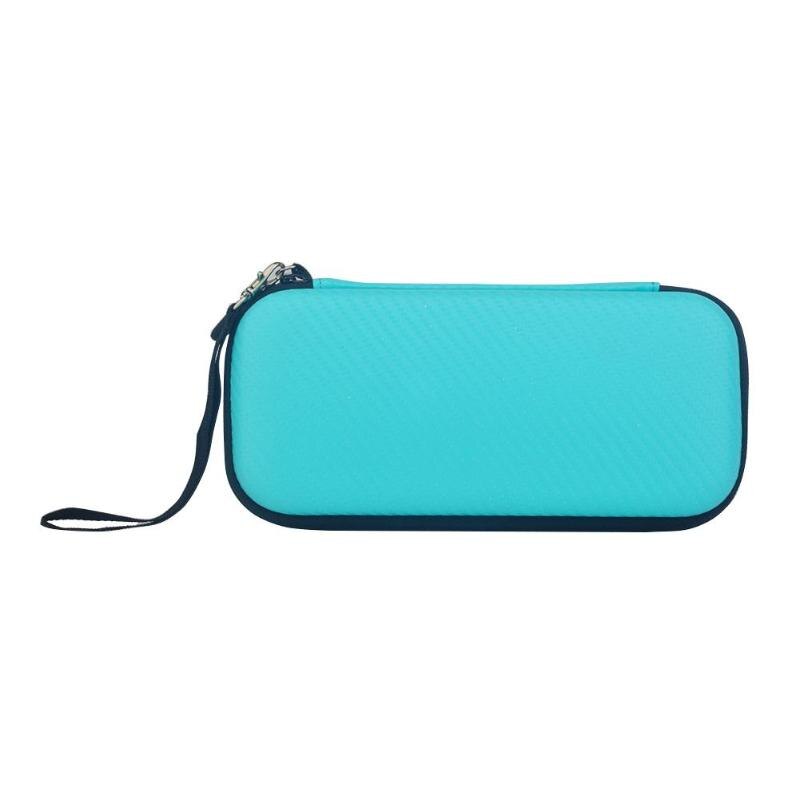 Travel EVA Hard Shell Shockproof Bag Carry Box Fit for Nintend Switch Lite Mini Containing 10 Slots Encrypted Mesh Bag: Sky Blue