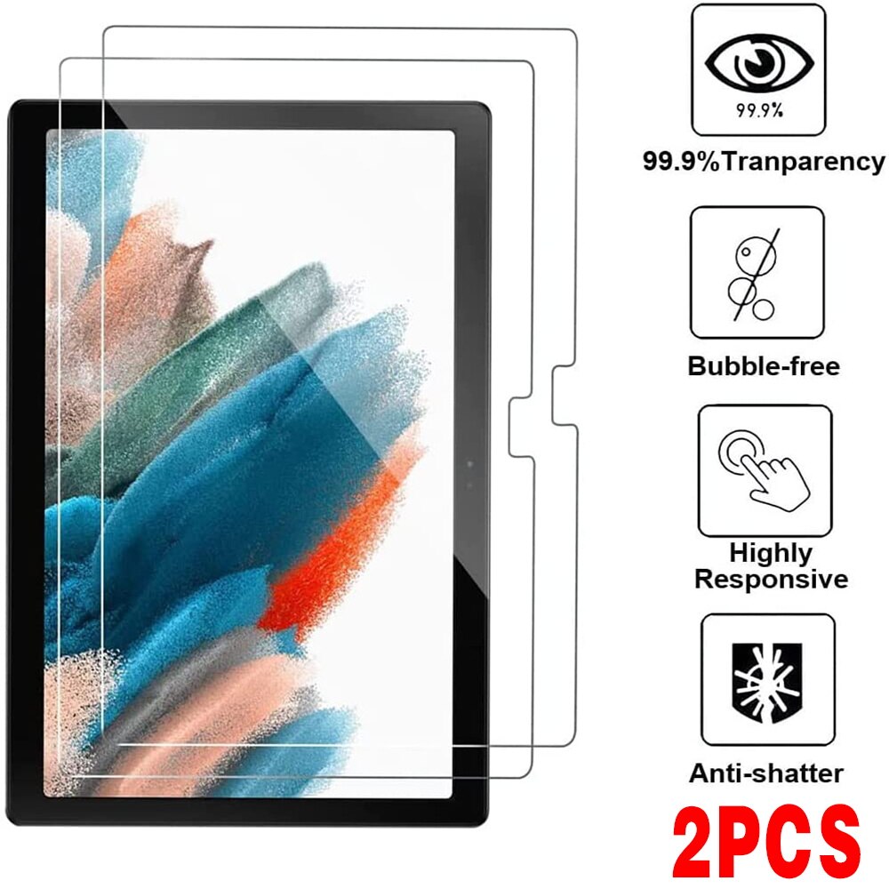 2 Stuks Voor Samsung Galaxy Tab A8 10.5 /X200/X205 Gehard Glas Tablet Beschermende Film 9H tab A8 10.5 Screen Protector Glas