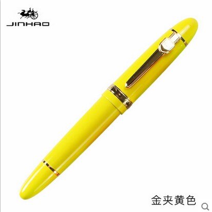 JINHAO 159 18KGP 0.7mm MEDIUM BROAD NIB FOUNTAIN PEN free with a black pen pouch 8 COLORS FOR CHOOSE metal ink pen: V