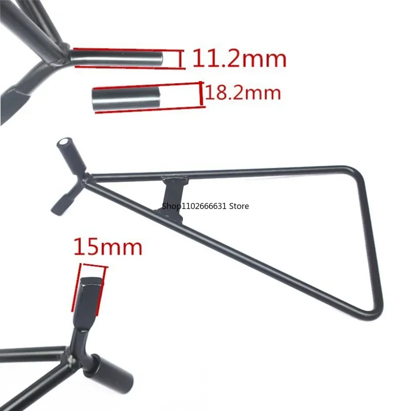 1pc universale Dirt Bike Mx Motocross Cavalletto Accessori moto Cavalletto laterale triangolare per moto in acciaio nero