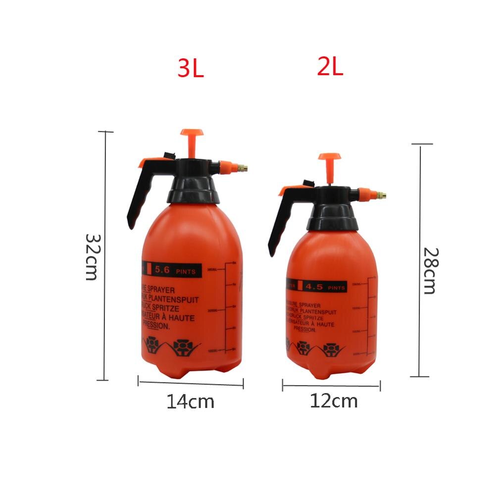2L/3L Orange Hand Held Garden Water Sprayers Hand-Held Pump Pressure Garden Sprayer Multi-Purpose For Lawn