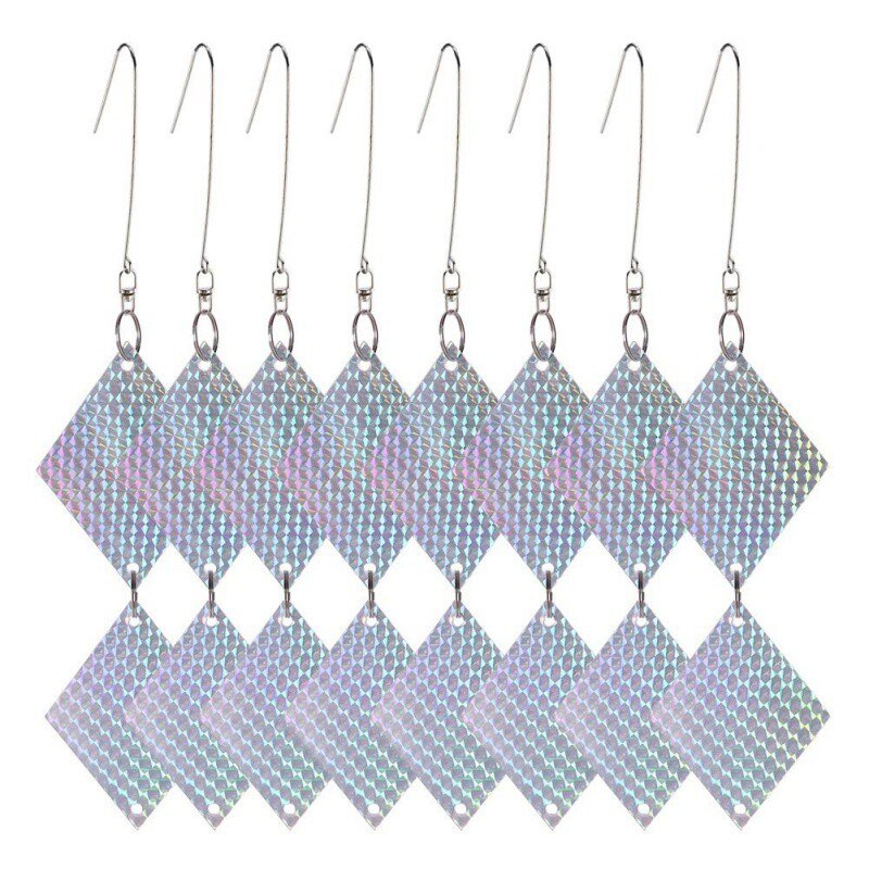 8Pcs Bird Repellent Reflective Pest Repeller Pigeon Crow Hawk Goose Seagull Deterrent Repellent Disks, Bird Scarers Repeller: Default Title