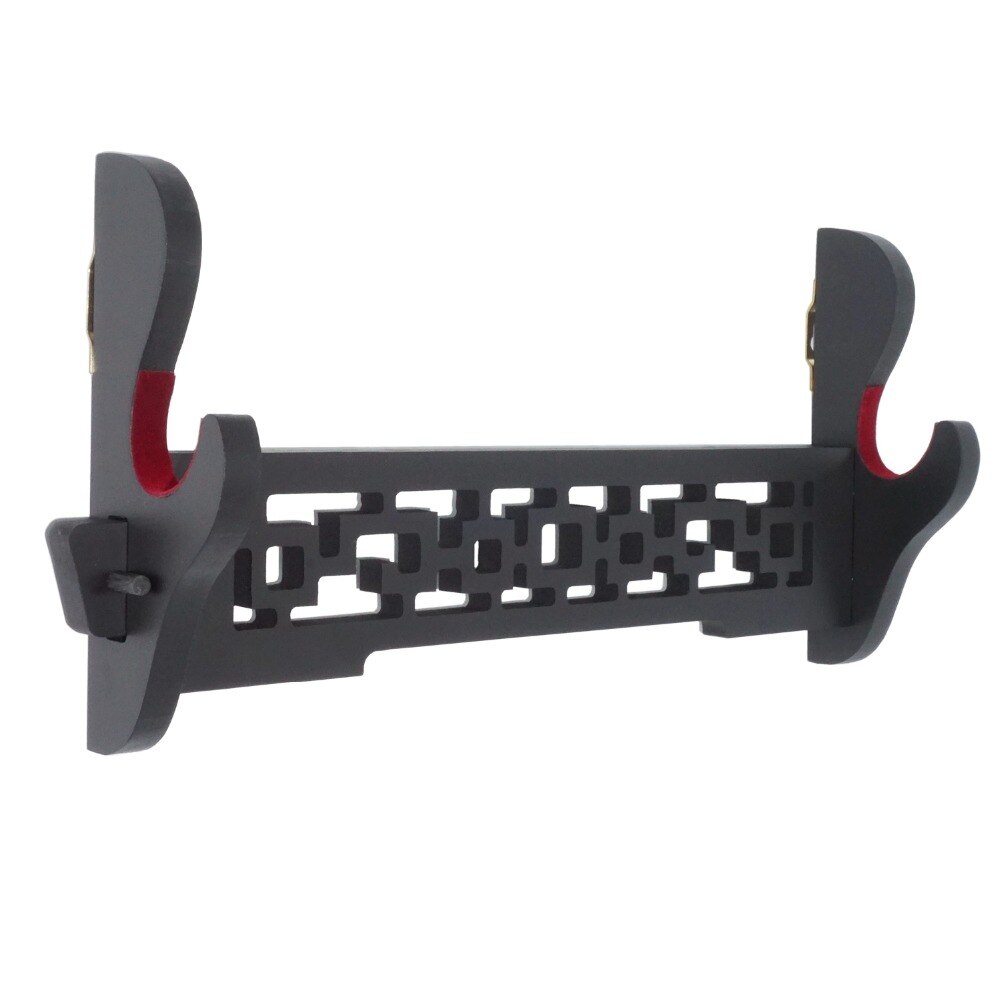 Velvet Padded Hollow Sword Holder Wall Mount Samurai Sword Katana Wakizashi Display Holder Stand Bracket Hanger 1-Tier