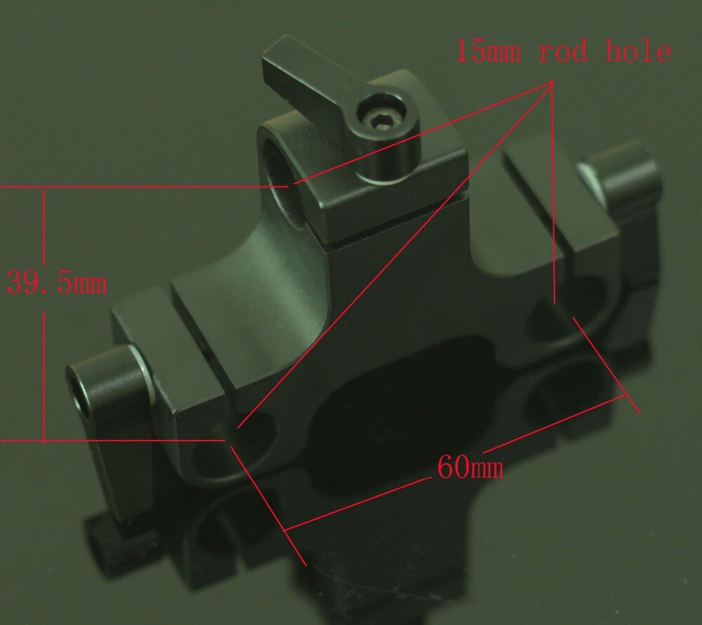 Pro 3 Holes Rod Clamp for 5D2 5D3 15mm rod Rail DSLR Rig Support System