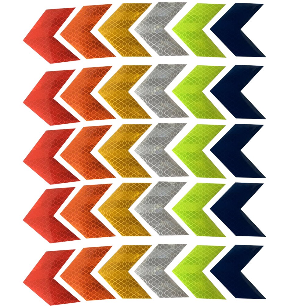 50pcs Practical Window Decal Reflective Sticker Reflective Arrow Window Sticker