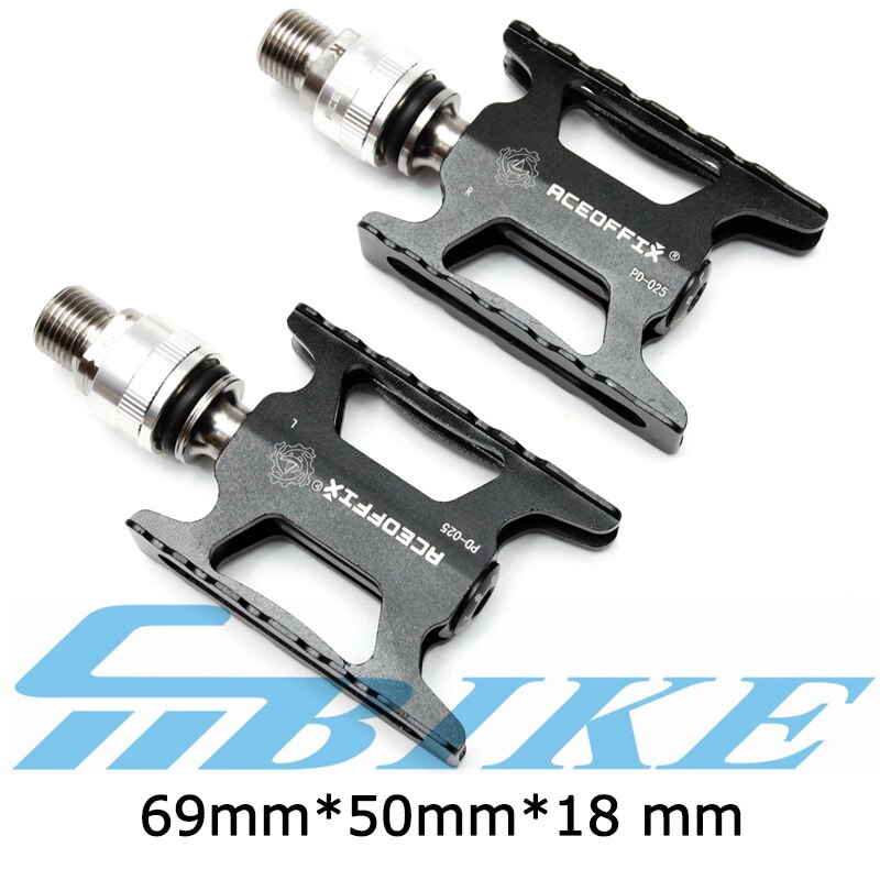 2 size ultralight 158g bicycle pedal for Brompton bike black/silver color aluminum + titanium axis 1pair