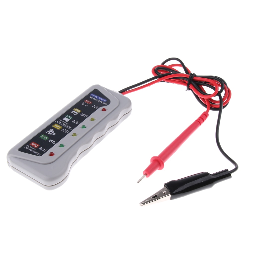 12V 6 LED Digital Display Battery Tester Voltmeter Charging System Analyzer