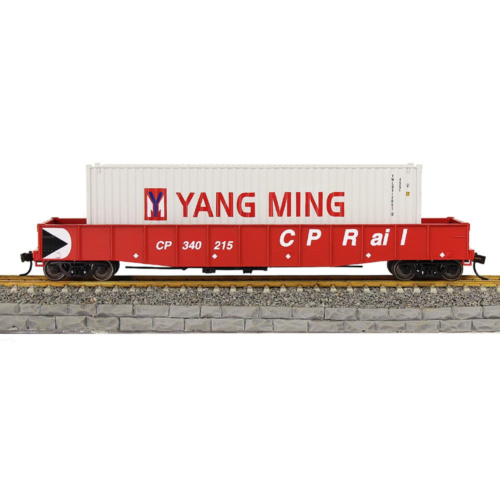 2pcs HO Scale 1:87 53ft Printed Open Gondola Car Railway Wagons Transporter Model Train Container Carriage Freight Car C8743P