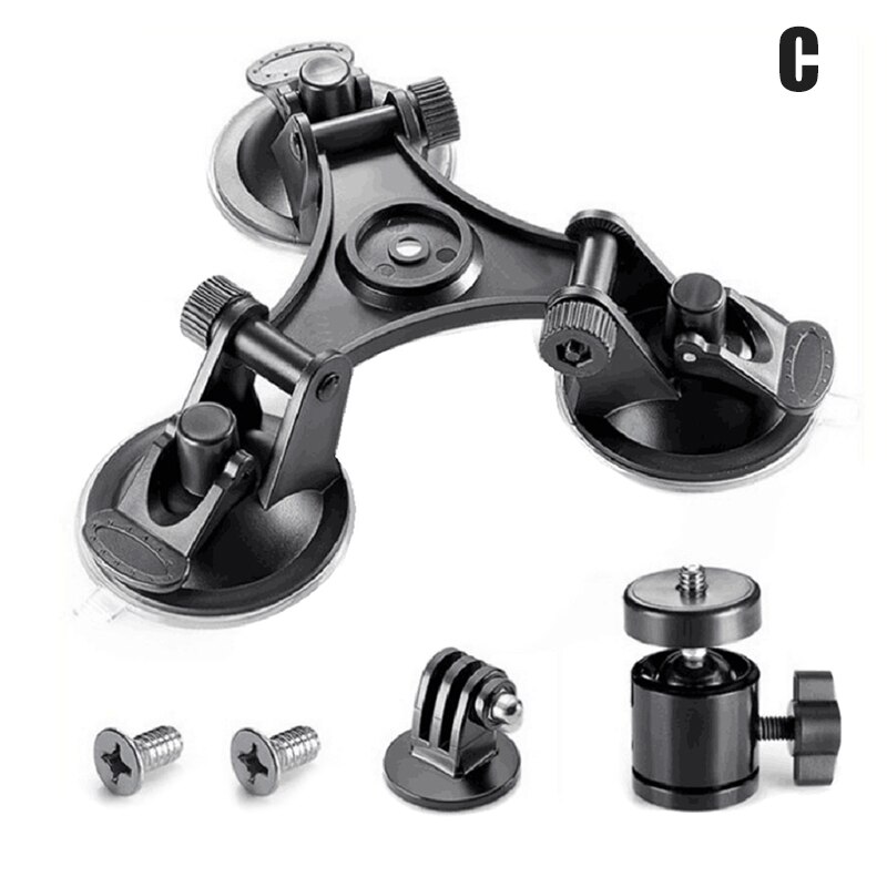 Triple ventouse support de stabilisation support de montage de voiture pour DSLR GoPro Hero Osmo Action JR offres: C
