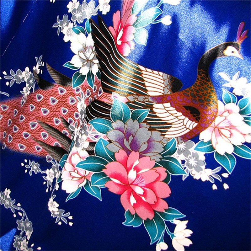 CF550 Light Blue Peacock Brocade Jacquard Fabric Traditional Chinese Wedding Cheongsam Qipao Fabric Mulberry Silk DIY Material