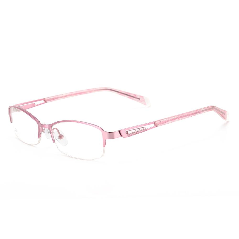Women Glasses Metal Half Rim Oval Eyeglass Frame For Prescription Lenses Myopia Reading Multifocal