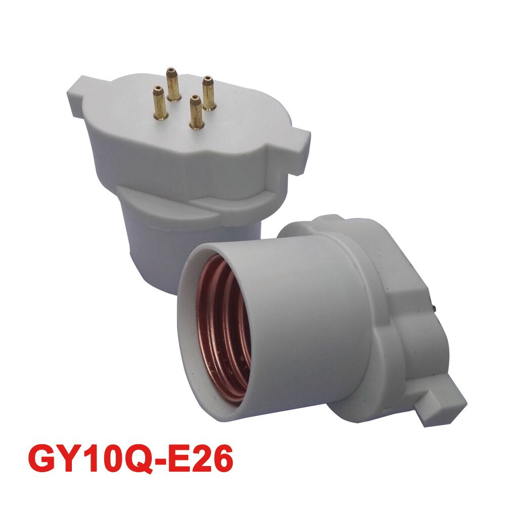 2Pcs GY10Q Om E26/E27 Lamp Base Adapter, 4P Cfl GY10Q Lampvoet Led E26 Licht Socket Adapter Nodig Bypass Ballast