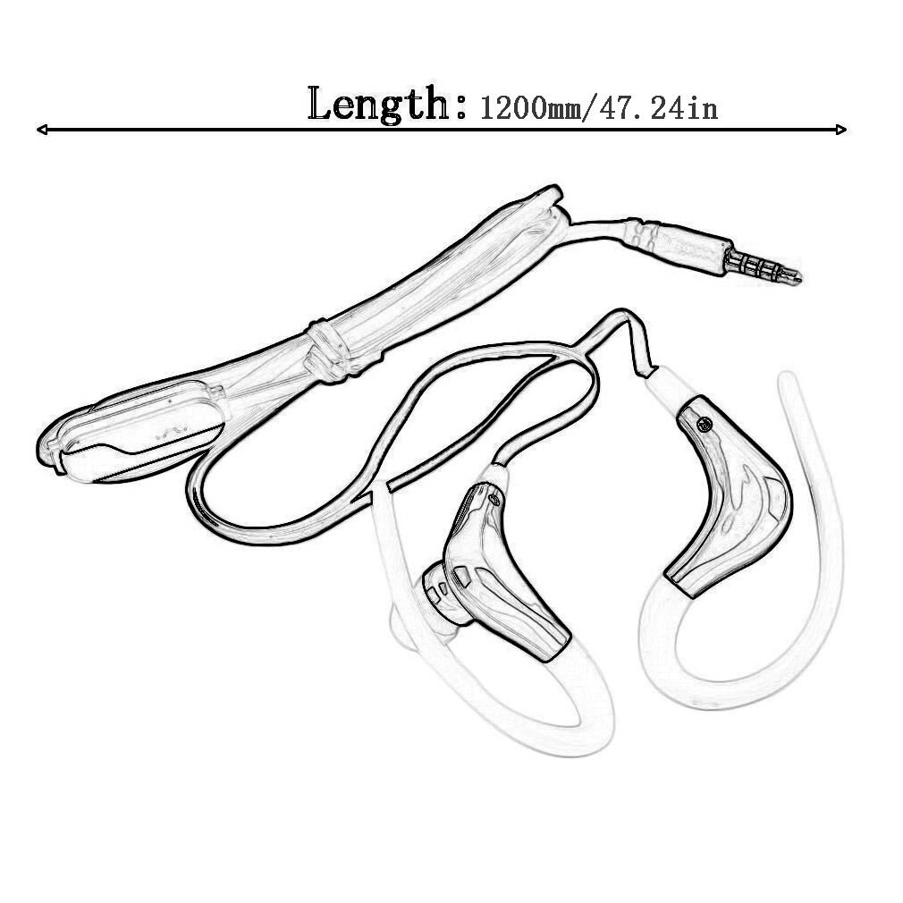 ONLENY Earphones ear hook Sports Running Active Earphone Earbuds Headset Noise Cancelling Hook Headphone fone de ouvido