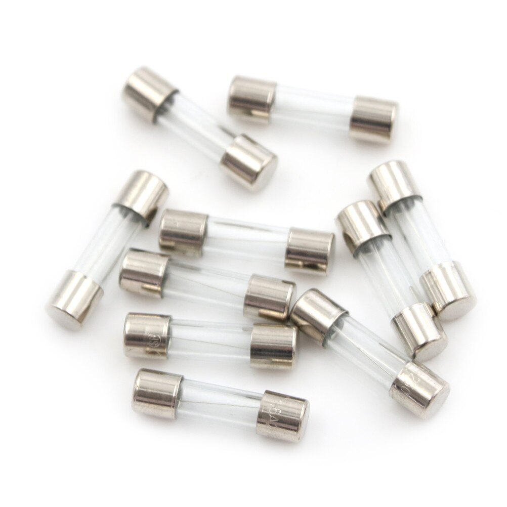 10 Stuks Slow 5Mm X 20Mm 1.6A T1.6A 250V Blow 1.6Amps Glazen Buis Zekering