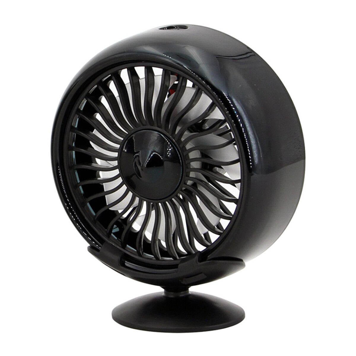 Universel bil lille ventilator balsam luftudtag / desktop vejrtrækning lys farve usb skiftende blæser køleværktøj stærk vind: B sort