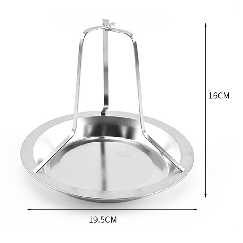 Asador de pollo vertical para barbacoa, soporte plegable para carne, sartén de cerveza para horno, placa de parrilla para barbacoa, herramienta de cocina artesanal antiadherente