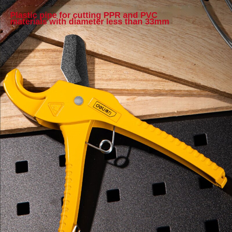 Deli Pipe Cutting Cutter Scissors Knife Tube Hose Scissor Pipe Cutter Plastic Pipes PVC/PPR Plumbing Tool Cutting Hand Tools