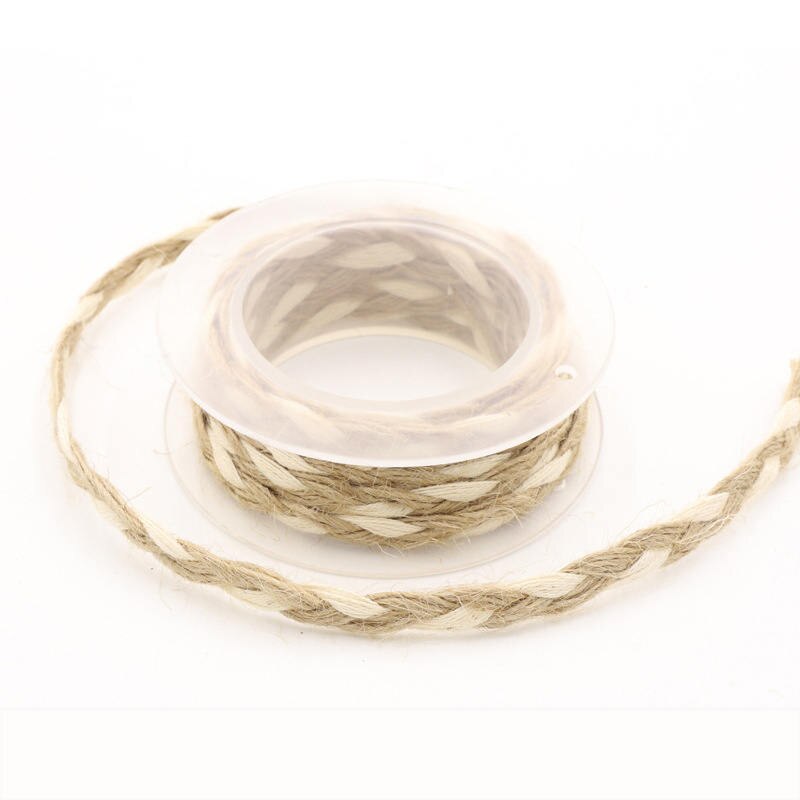 Ruban corde en dentelle et toile de Jute 2 Yards | Ruban bricolage pour Bouquet emballage artisanat décoration Scrapbooking, cordes tressées en lin, Jute: 12