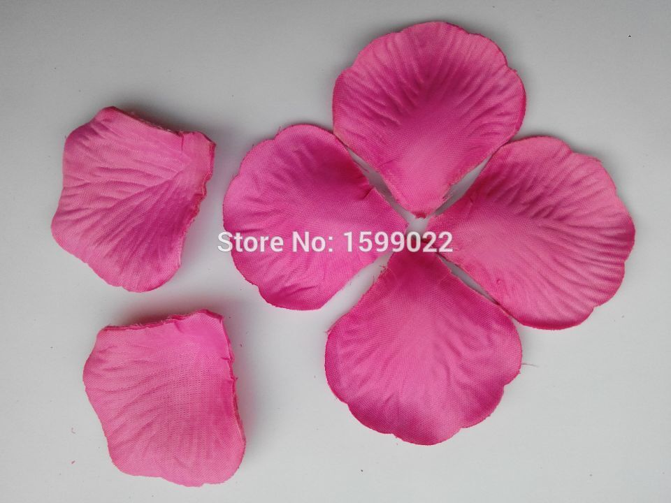 20 pakker 2000 stk kunstige dyb pink rosenblade blomster gaver til bryllup dekorationer hjem sengebord konfettis forslag rekvisitter