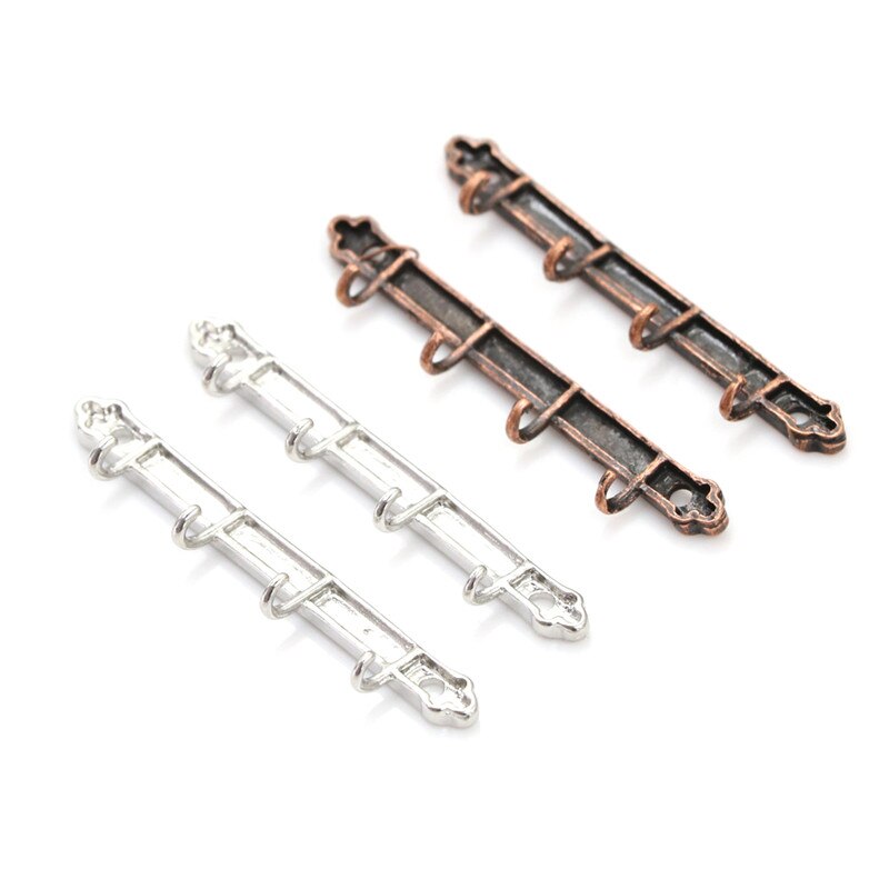 2pcs Bronze Color Metal Clothes Or Towel Rail Hanger Kitchen Accessories DIY doll house 1:12 Miniature Mini Furniture