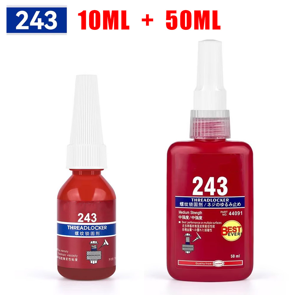 Threadlocker 243 Pegamento líquido azul para tornillos Agentes de bloqueo de rosca Bloqueo Extra fuerte Selladores adhesivos de sellado antisueltos ajustados: Rojo