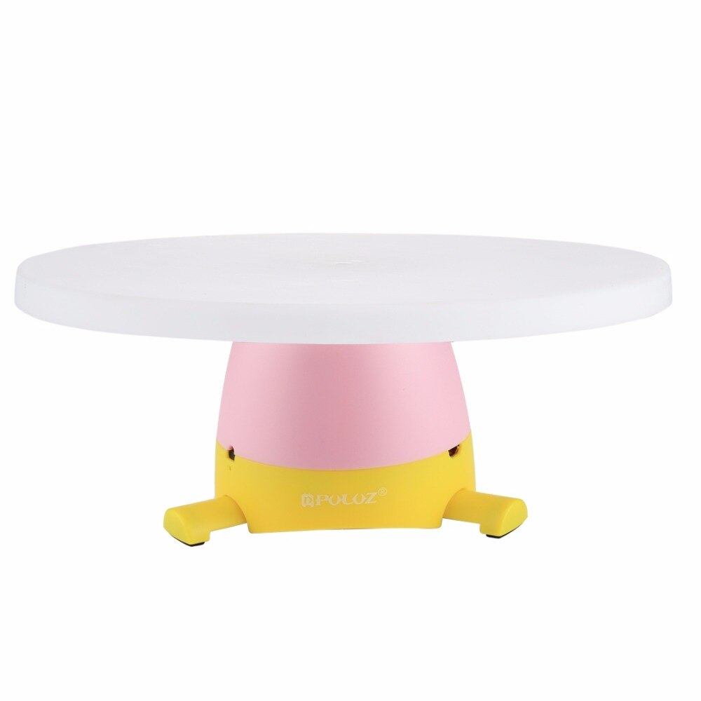 CNP 360 ° rotación de Control electrónico cabeza panorámica de trípode rojo + bandeja redonda con Control remoto adecuado para disparar pequeño productos: yellow pink