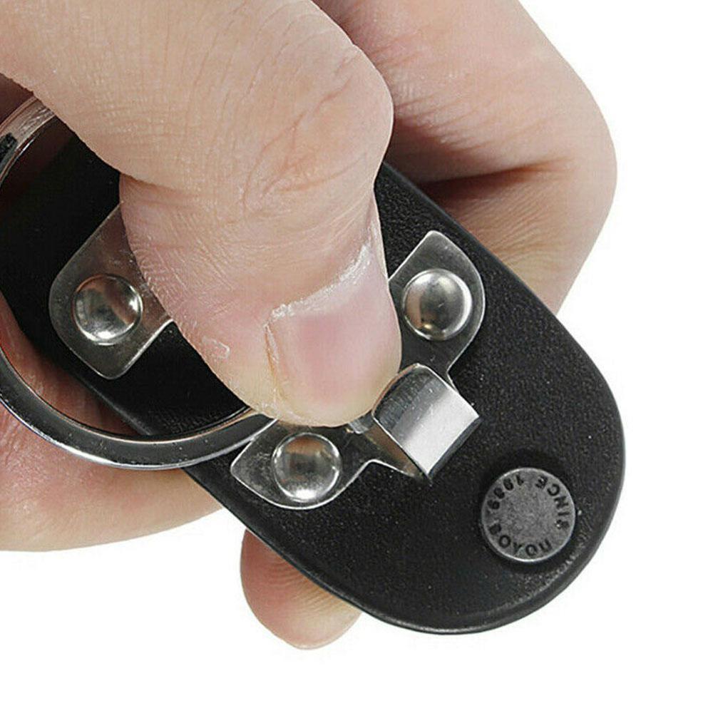 Key Chain Men Black PU Leather Stainless Steel Keyring For Business Belt Accessories Belt Clip Ring Holder Keyring