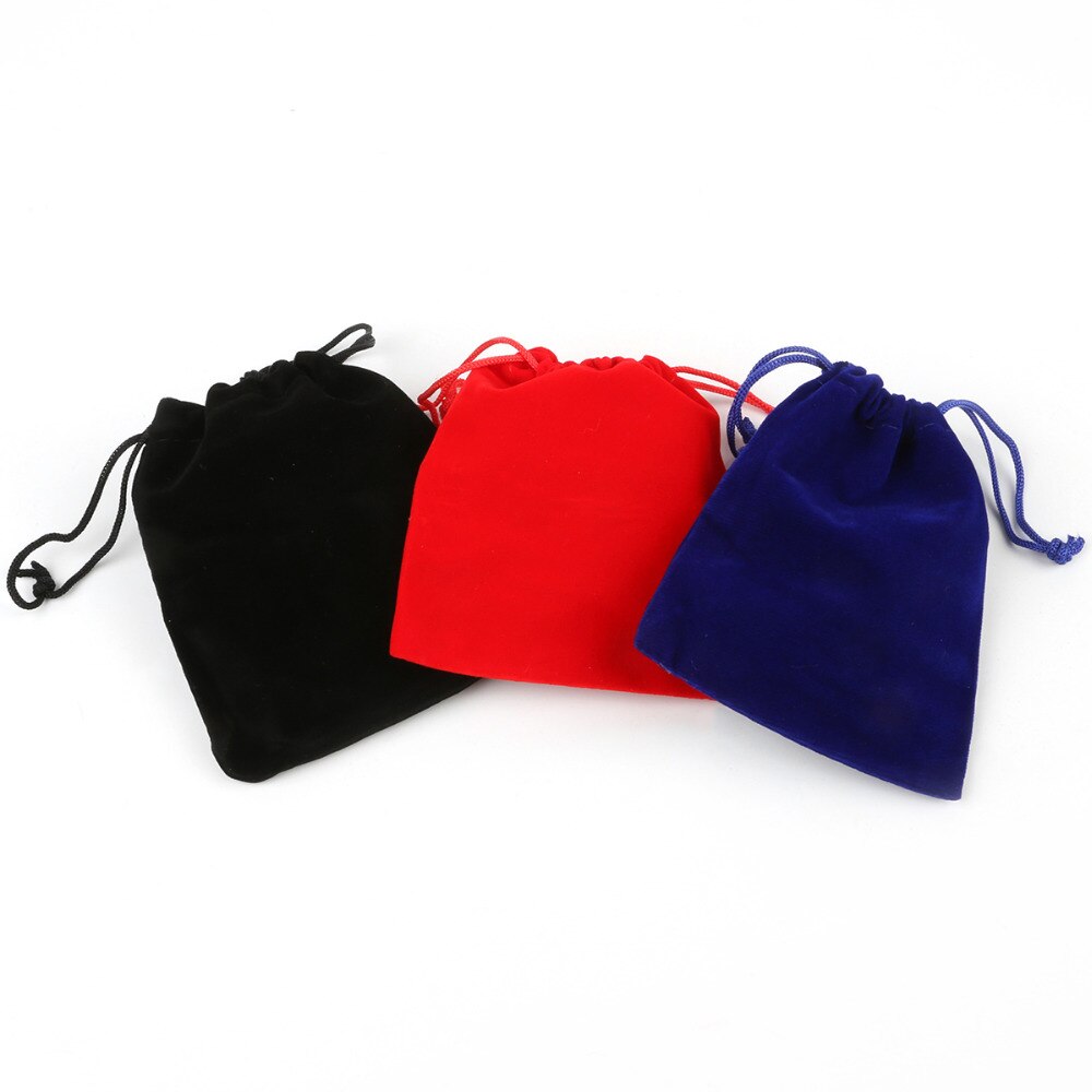 Rood/Zwart/Donkerblauw 10*12 cm 5 pcs Fluwelen Verpakking Koord Pouch Zak/Sieraden Tas kerst/Huwelijkscadeau Bead Container Opslag