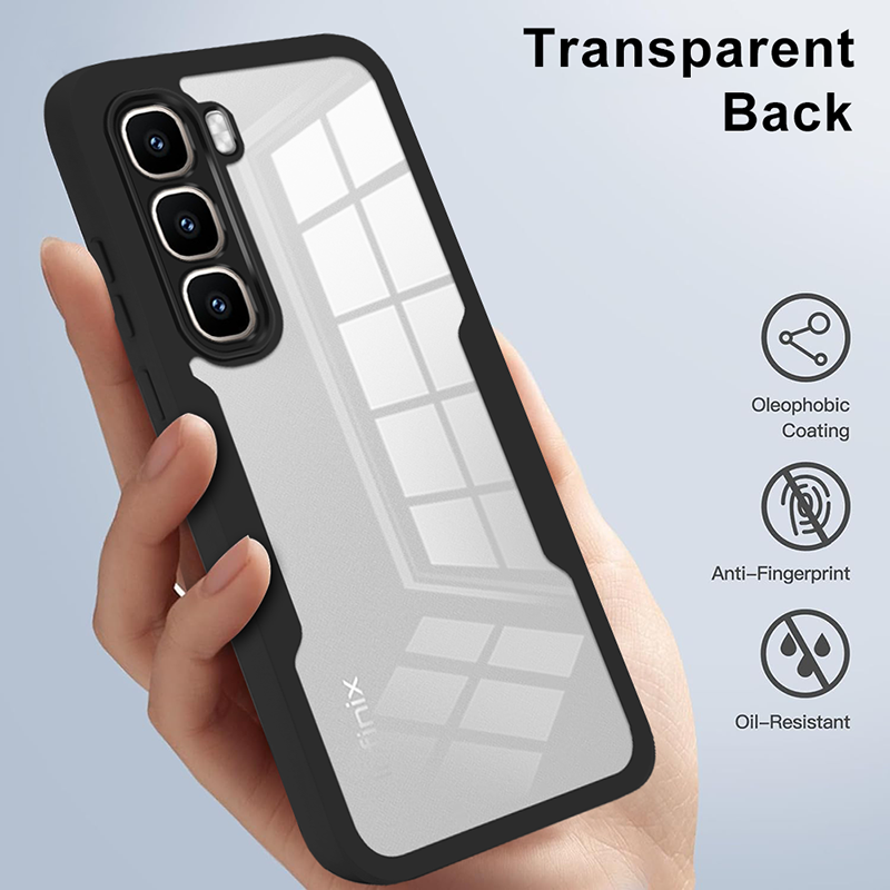 Til infinix 60 stødsikkert 360 ° dobbeltsidet klart telefoncover til infinix 60 pro plus 60i linseskærm fuld beskyttelsesetui