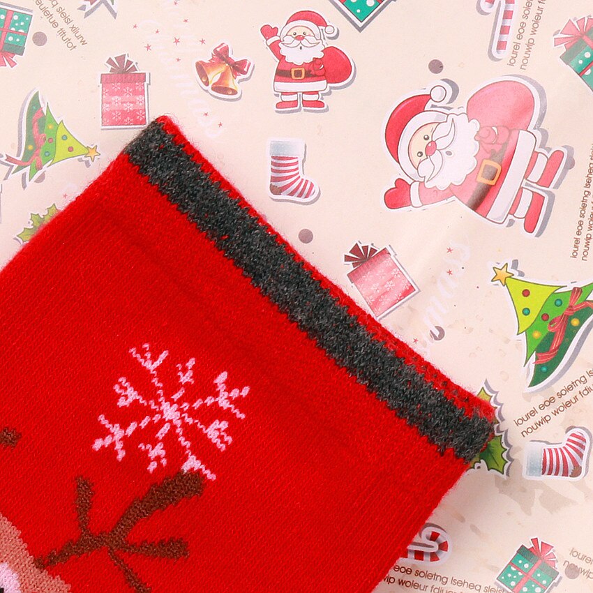 2020 novos Chegada das Mulheres Meias Curtas Bonito Elk e Papai Noel Socks Meias de Algodão Crew Socks Para As Mulheres Natal meias
