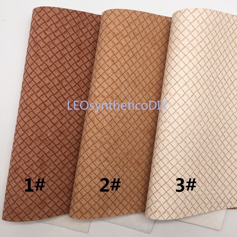 1Pc 21X29CM Wafel Geweven Faux Leer Stof, Synthetisch Leer Lakens, Pu Leer Voor Maken Bows Leosyntheticodiy R227B