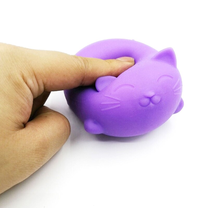 1PC Squeeze Screaming Angry Cat Soft TPR Anti-Anxiety Toy Squawking Hollow Cat Pressure Reduce Novelty Toy for Autism