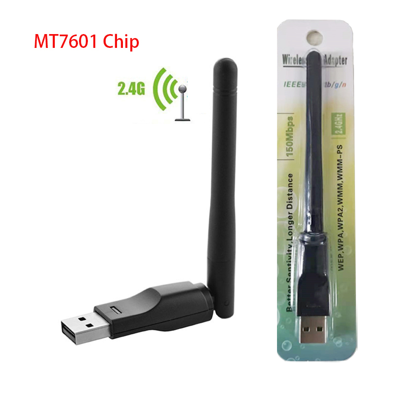 Creacube USB 2.0 WiFi Wireless Network Card 150M 802.11 b/g/n LAN Adapter for Laptop PC MTK7601 Chip