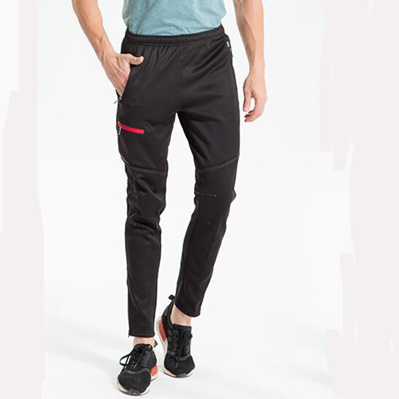 Dicski-Pantalones largos de ciclismo para hombre, pantalón térmico cálido con bolsillos de forro polar, cintura elástica, a prueba de viento, equipamiento para ciclismo de montaña, Invierno