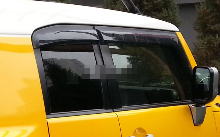 For Toyota FJ Plastic Window Visor Vent Shades Sun Rain Deflector Guard For FJ Auto Accessories 4PCS/SET 2007