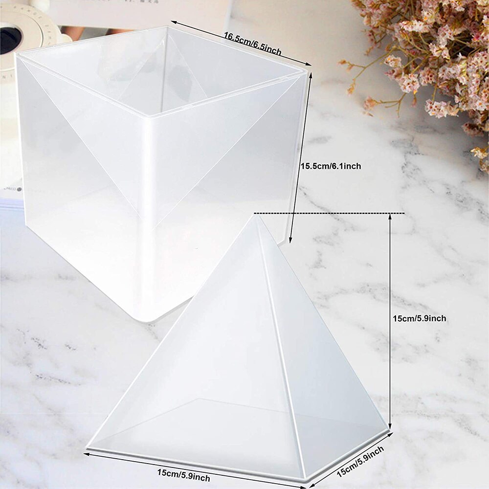 15CM Large Pyramid Resin Mold Big Pyramid Form For Candles Silicone Mold Epoxy Resin Mould Concrete Casting Cement Gypsum Form