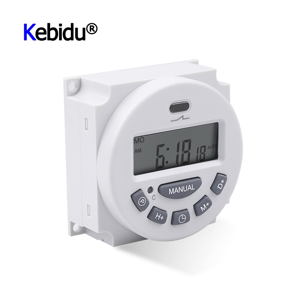Digitale Lcd Timer Schakelaar Socket 220V 110V 12V Ondersteuning Timer Programmeerbare Tijdrelais Controle Wekker Licht tijdschakelaar