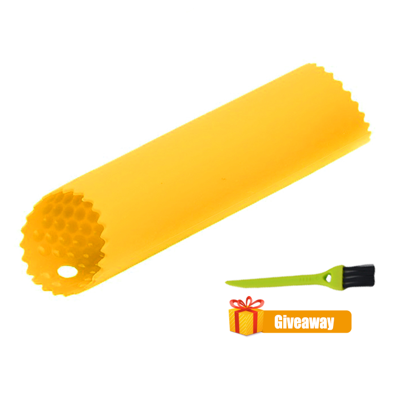 1Pc Silikon Knoblauch Schäler Knoblauch Rolle Stripper Silikon Knoblauch Schälen Rohr Aktualisierung Rolle Rohr Knoblauch Werkzeuge Küche Spielereien: Gelb
