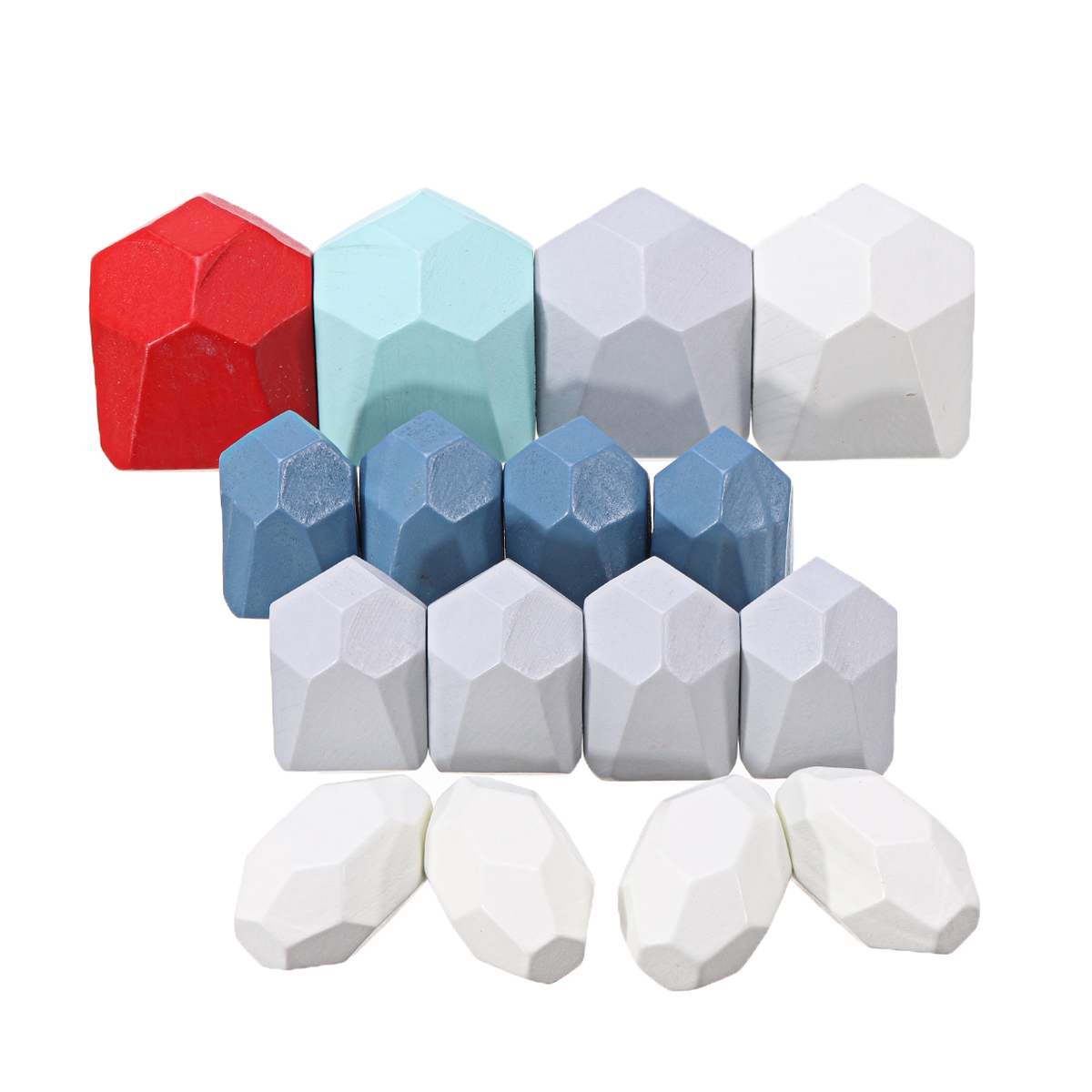 Kinderen Houten Gekleurde Steen Jenga Bouwsteen Educatief Speelgoed Creatieve Nordic Stijl Stapelen Spel Regenboog Houten Speelgoed: D