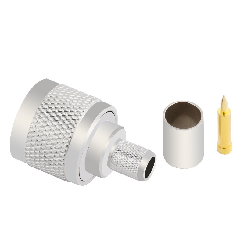10pce Connector N male plug crimp RG5 RG6 5D-FB LMR300 cable straight