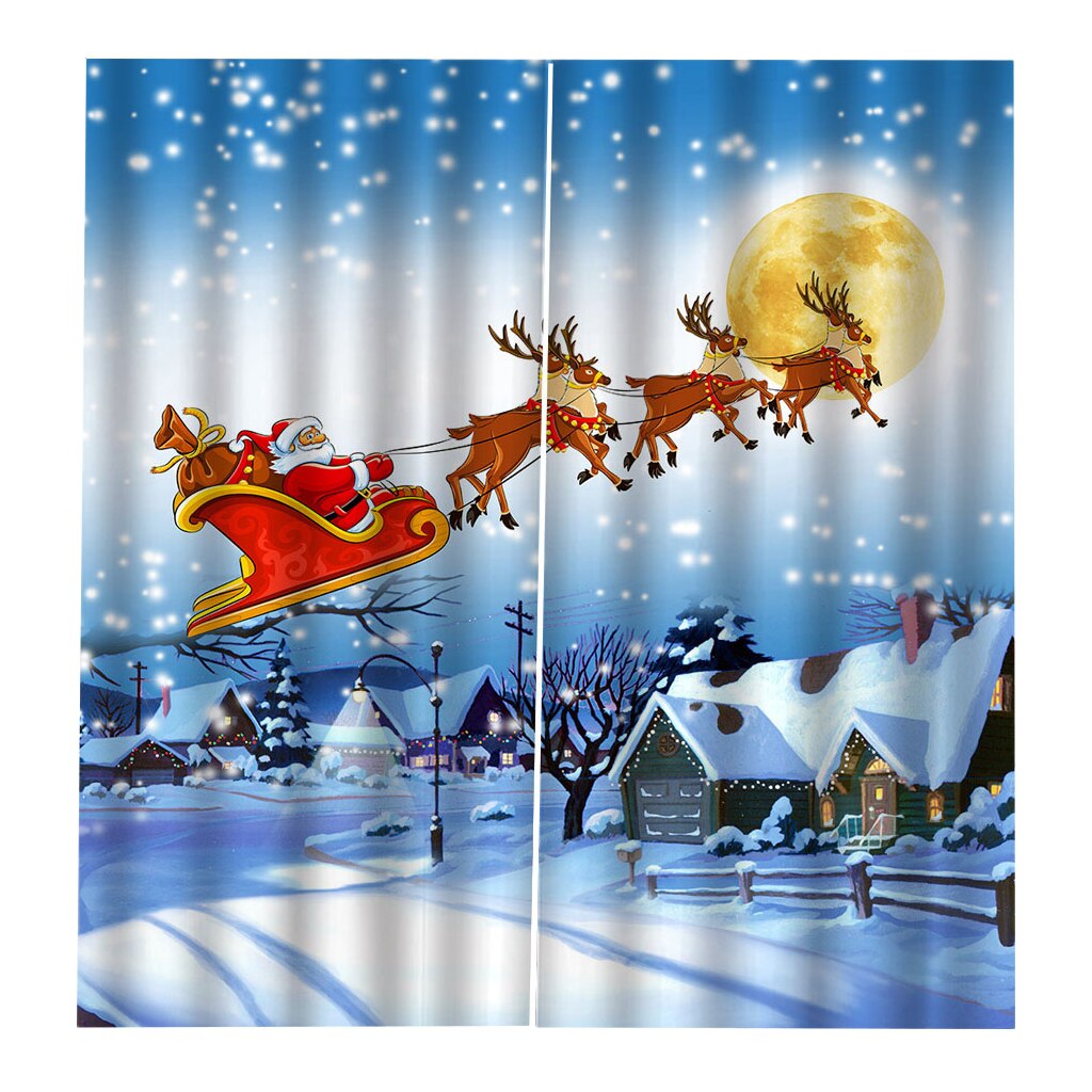 2 panel sett christma 3d vindusgardiner ambesonne jul gardiner stue soverom vindusgardiner til hjemmehotell